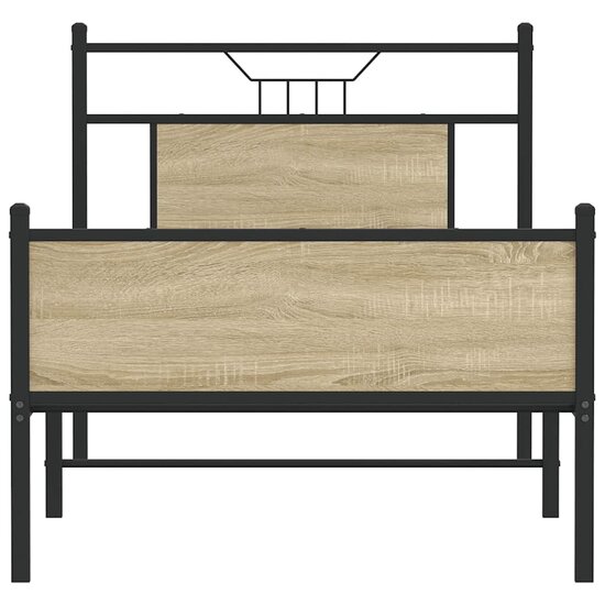 Bedframe Zonder Matras Hout Kleurig 80 x 200 cm Sonoma eiken