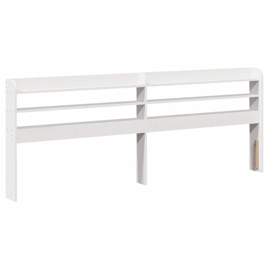 Bedframe Met Hoofdeinde Zonder Matras 200 x 200 cm Wit