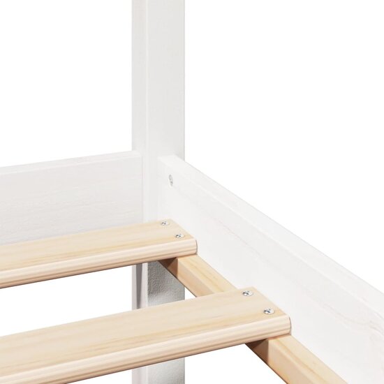 Bedframe Met Hoofdeinde Zonder Matras 200 x 200 cm Wit