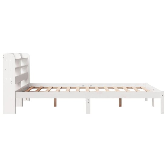 Bedframe Zonder Matras Massief Grenenhout 135 x 190 cm Wit