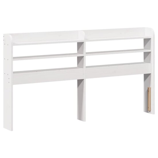Bedframe Met Hoofdbord Massief Grenenhout 150 x 200 cm Wit