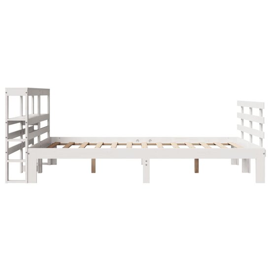 Bedframe Met Hoofdeinde Zonder Matras 140X190 Cm Wit