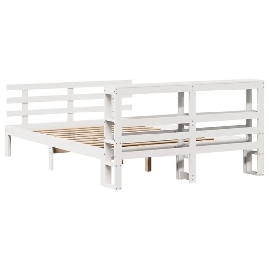 Bedframe Met Hoofdeinde Zonder Matras 140X190 Cm Wit