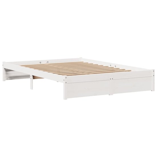 Bedframe Met Hoofdeinde Zonder Matras 160 x 200 cm Wit