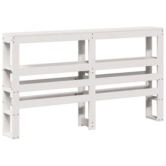 Bedframe Met Hoofdeinde Zonder Matras 160 x 200 cm Wit