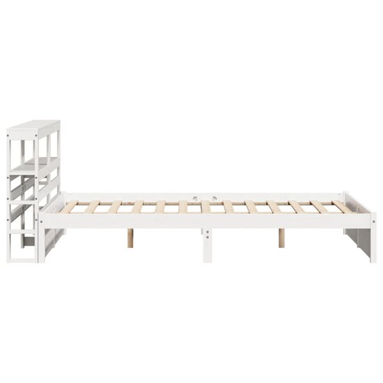 Bedframe Met Hoofdeinde Zonder Matras 160 x 200 cm Wit