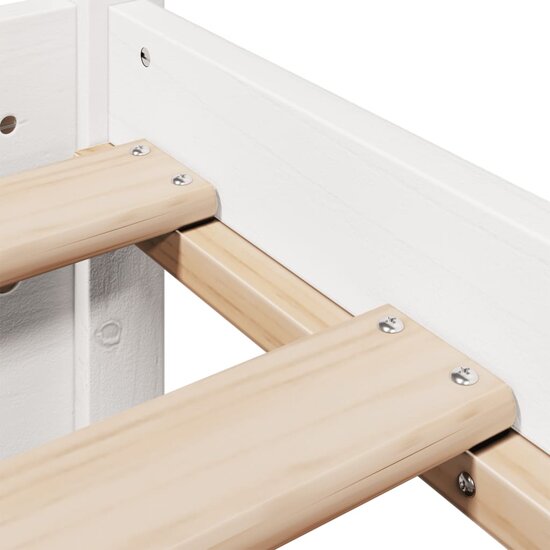 Bedframe Met Hoofdeinde Zonder Matras 160 x 200 cm Wit