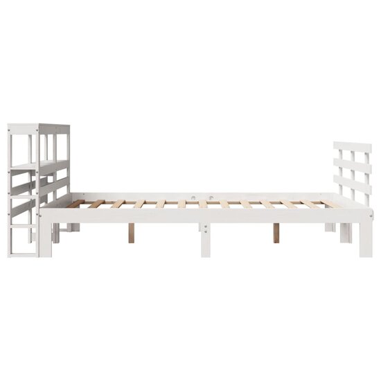 Bedframe Met Hoofdeinde Zonder Matras 140X200 Cm Wit