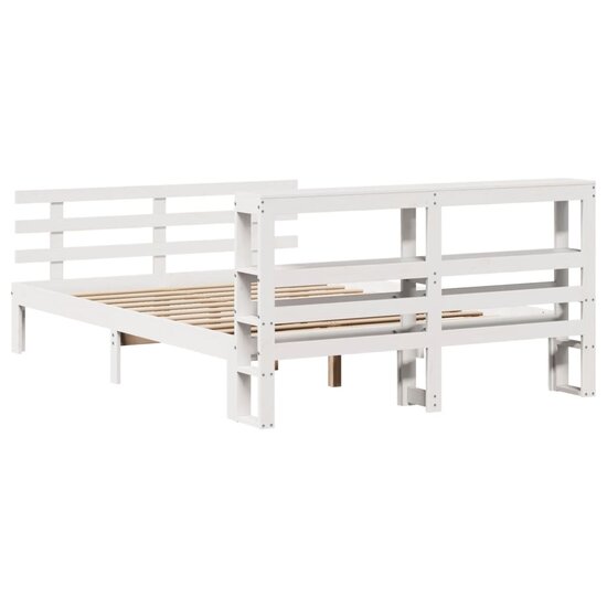 Bedframe Met Hoofdeinde Zonder Matras 140X200 Cm Wit