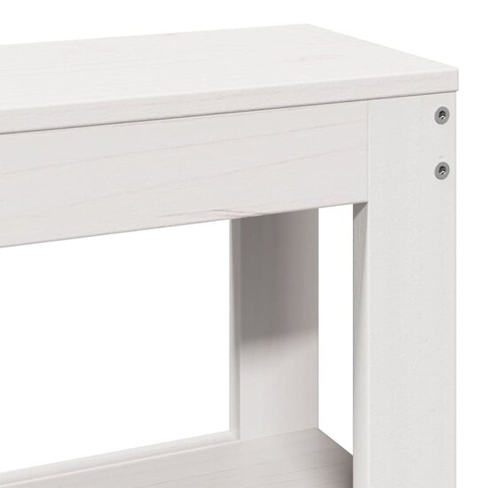 Bedframe Zonder Matras Massief Grenenhout 135 x 190 cm Wit
