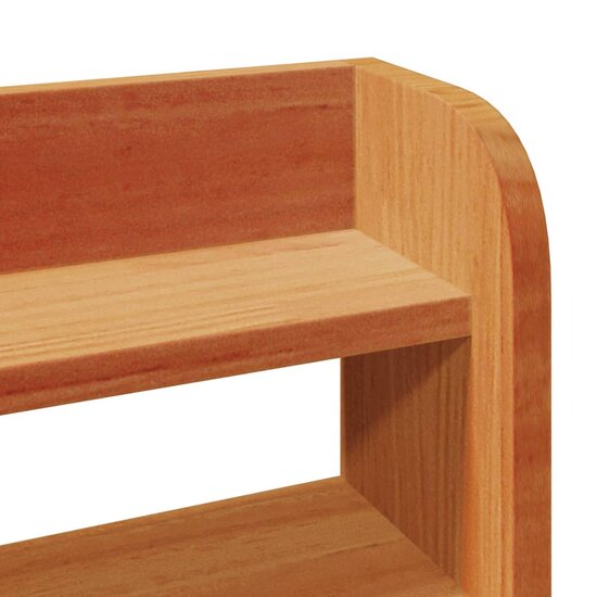 Bedframe Met Hoofdbord Massief Grenenhout 75 x 190 cm Wasbruin