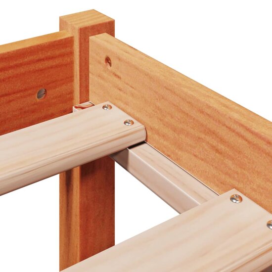 Bedframe Met Hoofdbord Massief Grenenhout 75 x 190 cm Wasbruin