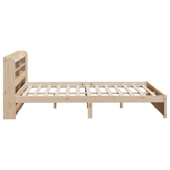 Bedframe Met Hoofdbord Massief Grenenhout 150 x 200 cm Bruin