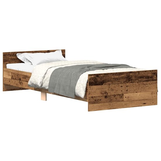 Bedframe Zonder Matras Bewerkt Bewerkt Hout Oud Oud Hout 90 x 200 cm