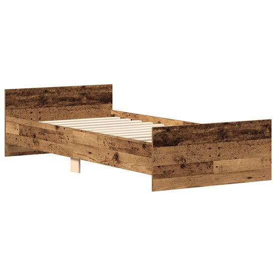Bedframe Zonder Matras Bewerkt Bewerkt Hout Oud Oud Hout 90 x 200 cm
