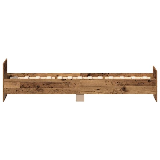 Bedframe Zonder Matras Bewerkt Bewerkt Hout Oud Oud Hout 90 x 200 cm