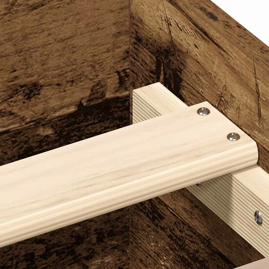 Bedframe Zonder Matras Bewerkt Bewerkt Hout Oud Oud Hout 90 x 200 cm