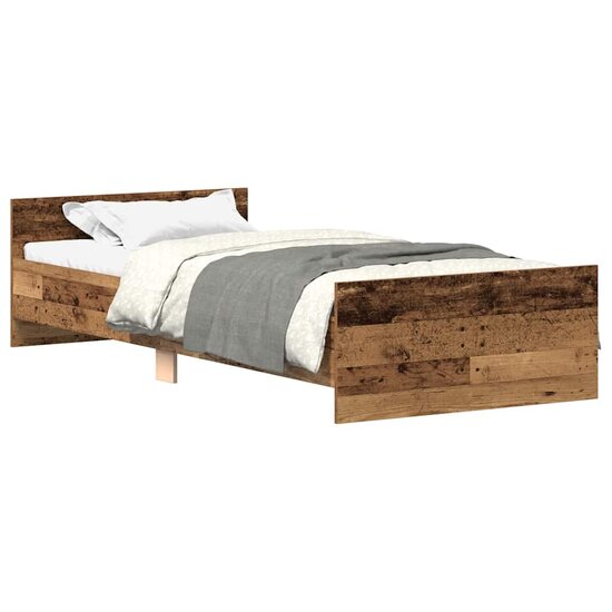Bedframe Zonder Matras Bewerkt Hout Oud Hout 100 x 200 cm