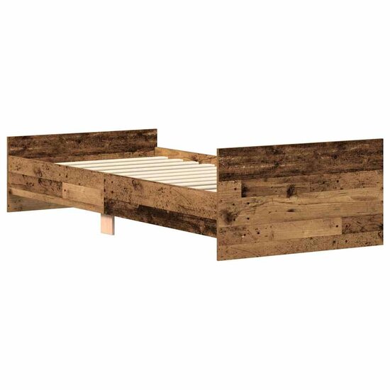 Bedframe Zonder Matras Bewerkt Hout Oud Hout 100 x 200 cm