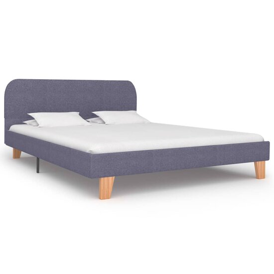 Bedframe zonder matras 135x190 cm lichtgrijs
