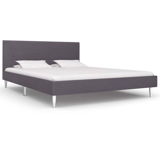 Bedframe Zonder Matras Stof 135 x 190 cm Grijs