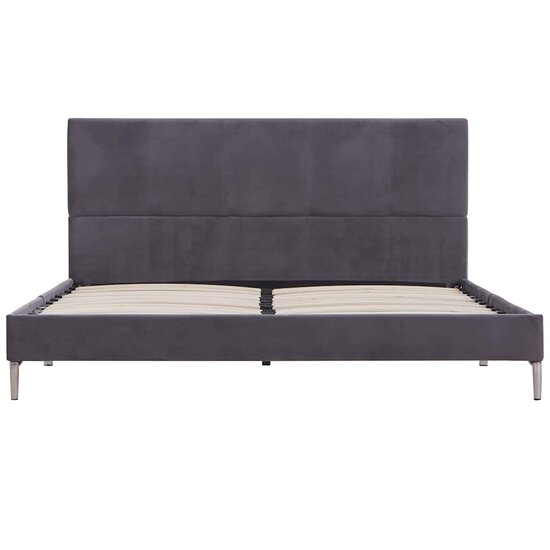 Bedframe Zonder Matras Stof 135 x 190 cm Grijs