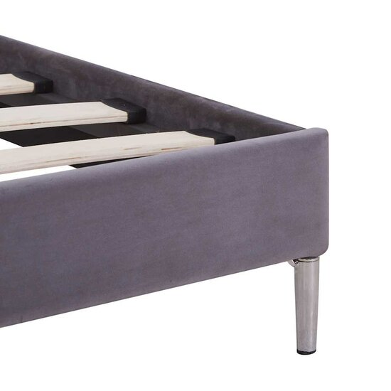 Bedframe Zonder Matras Stof 135 x 190 cm Grijs