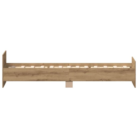 Bedframe Zonder Matras Spaanplaat Artisanaal Eikenkleurig 90 x 200 cm
