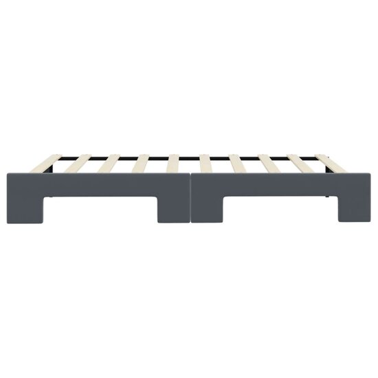 Slaapbank Fluweel Donkergrijs 90 x 190 cm met onderschuifbed