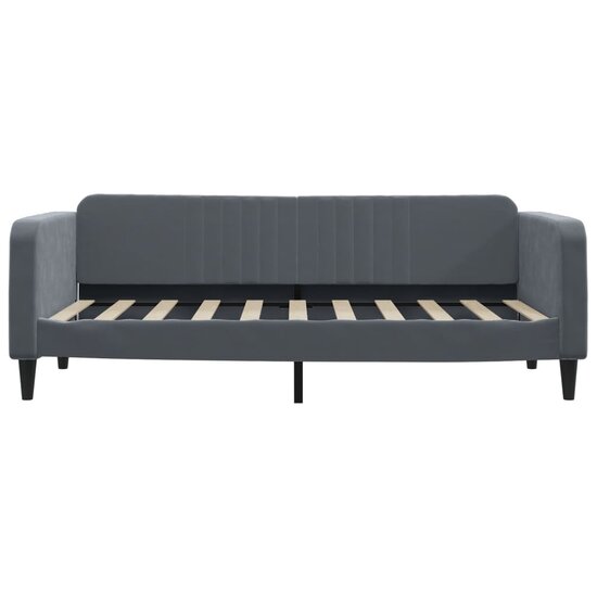 Slaapbank onderschuifbed en lades 90x190 cm fluweel donkergrijs