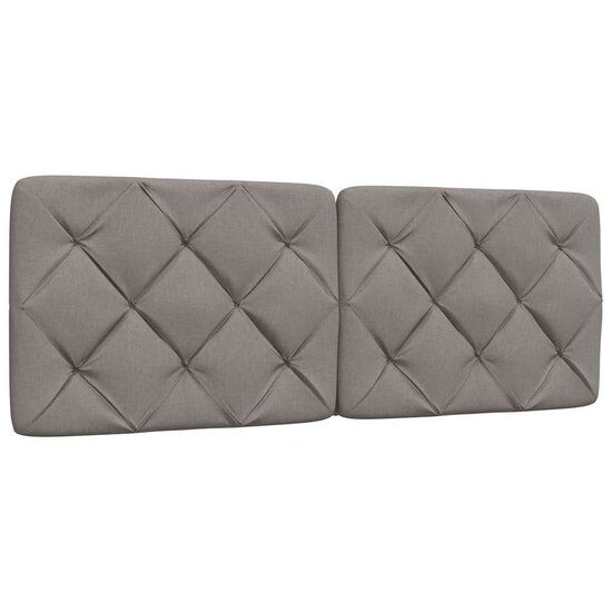 Bedframe Met Led Zonder Matras Stof 140 x 190 cm Taupe