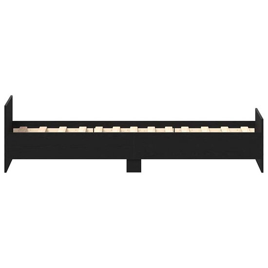 Bedframe Zonder Matras Spaanplaat Kleurig Zwart Eiken 90 x 190 cm