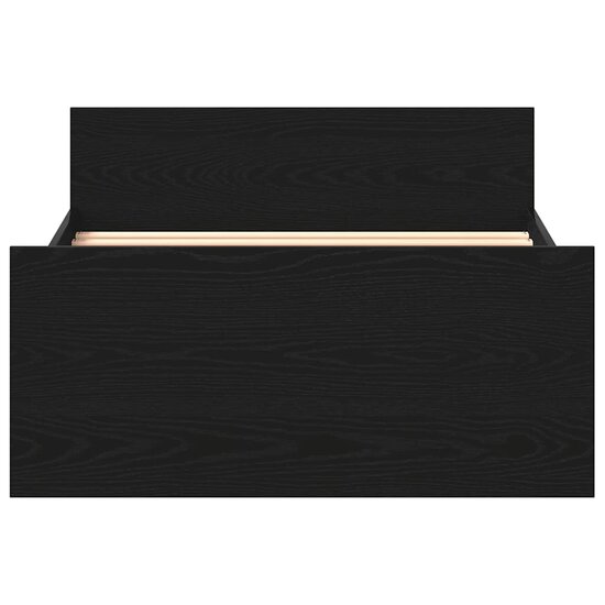 Bedframe Zonder Matras Spaanplaat Kleurig Zwart Eiken 75 x 190 cm