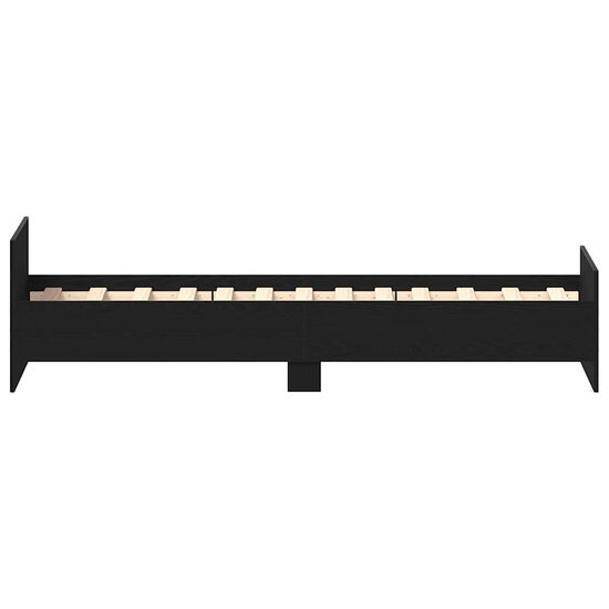Bedframe Zonder Matras Spaanplaat Kleurig Zwart Eiken 75 x 190 cm