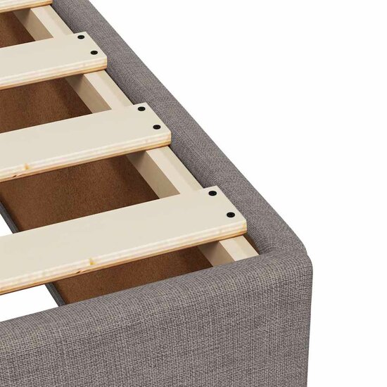 Boxspring Met Matras Stof 200 x 200 cm Taupe