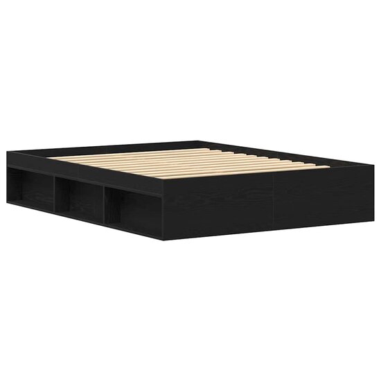 Bedframe zonder matras 160x200 cm bewerkt hout zwart eikenkleur