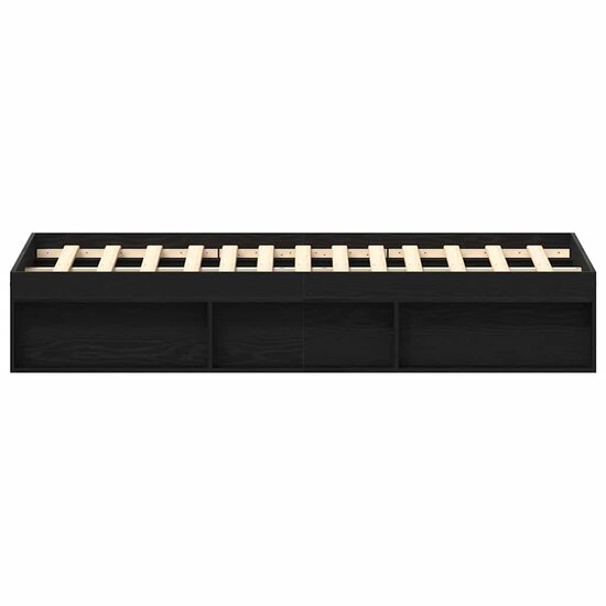 Bedframe zonder matras 160x200 cm bewerkt hout zwart eikenkleur