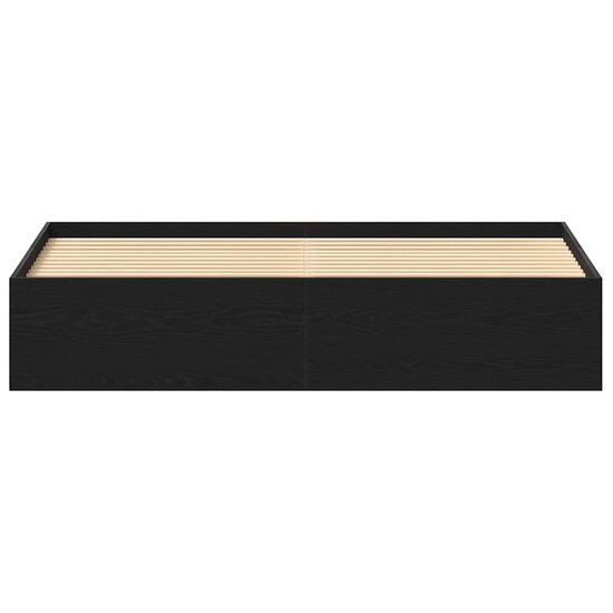 Bedframe zonder matras 200x200 cm bewerkt hout zwart eikenkleur