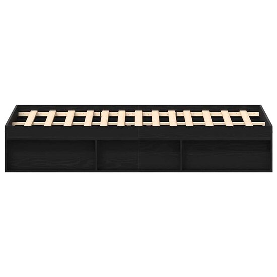 Bedframe zonder matras 200x200 cm bewerkt hout zwart eikenkleur