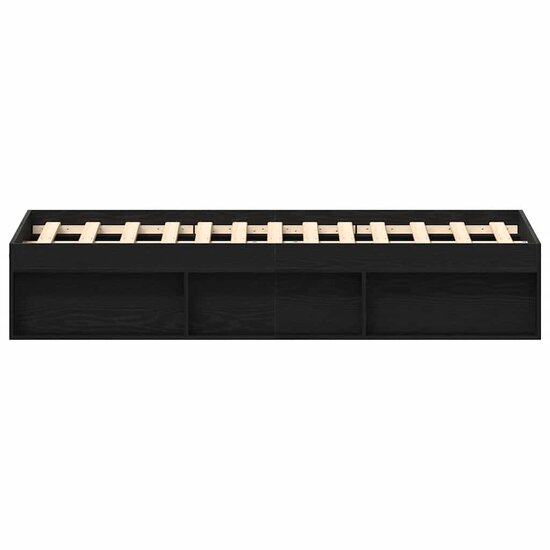 Bedframe zonder matras 135x190 cm bewerkt hout zwart eikenkleur