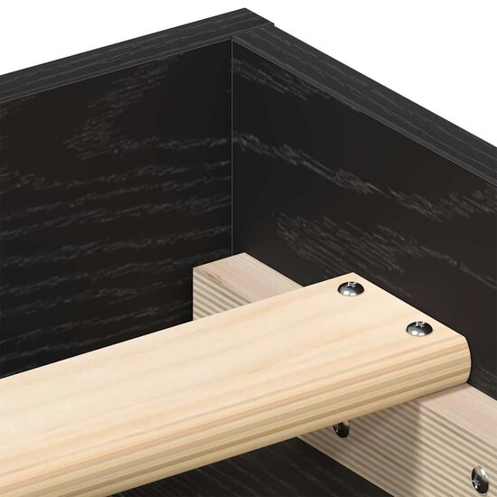 Bedframe zonder matras 135x190 cm bewerkt hout zwart eikenkleur