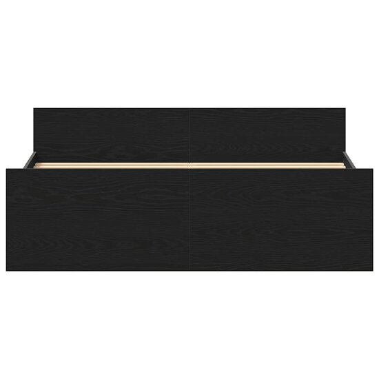 Bedframe Zonder Matras Bewerkt Hout Kleur Zwart Eiken 140 x 200 cm