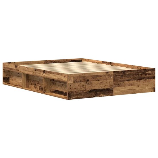 Bedframe Zonder Matras Bewerkt Hout Oud Hout 150 x 200 cm
