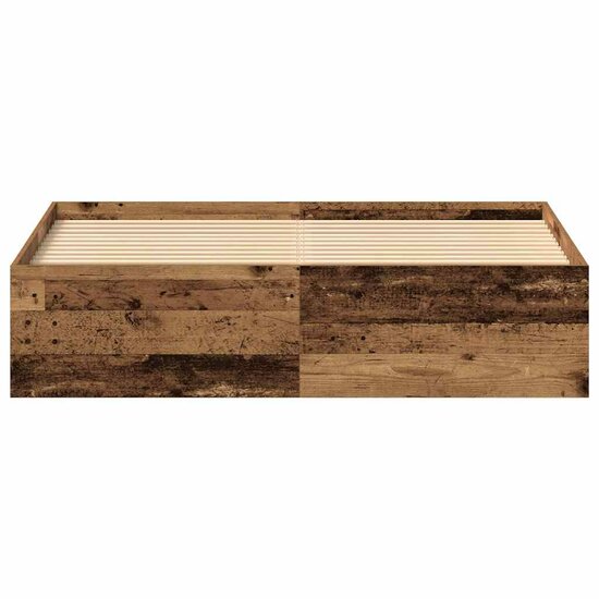Bedframe Zonder Matras Bewerkt Hout Oud Hout 150 x 200 cm