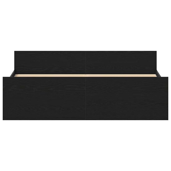 Bedframe Zonder Matras Bewerkt Hout Kleur Zwart Eiken 160 x 200 cm