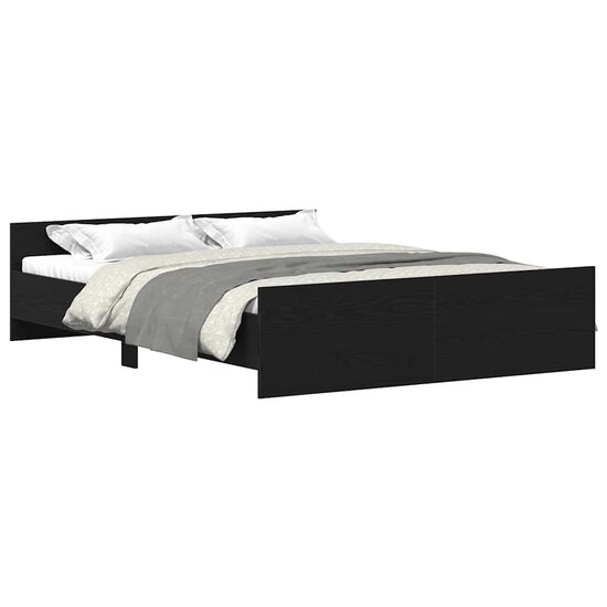 Bedframe zonder matras 150x200 cm bewerkt hout zwart eikenkleur