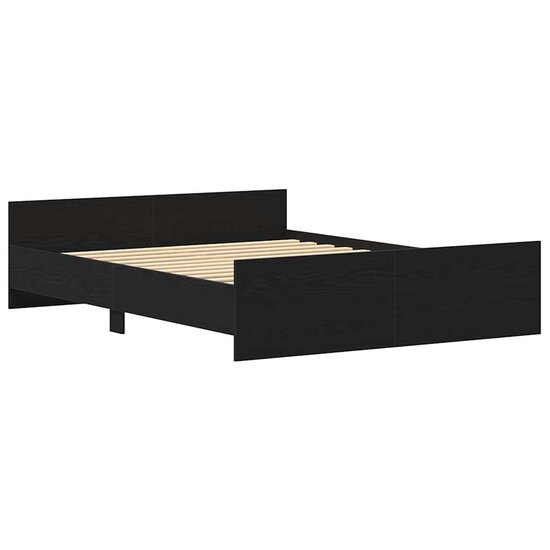 Bedframe zonder matras 150x200 cm bewerkt hout zwart eikenkleur