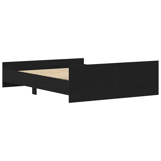Bedframe zonder matras 150x200 cm bewerkt hout zwart eikenkleur