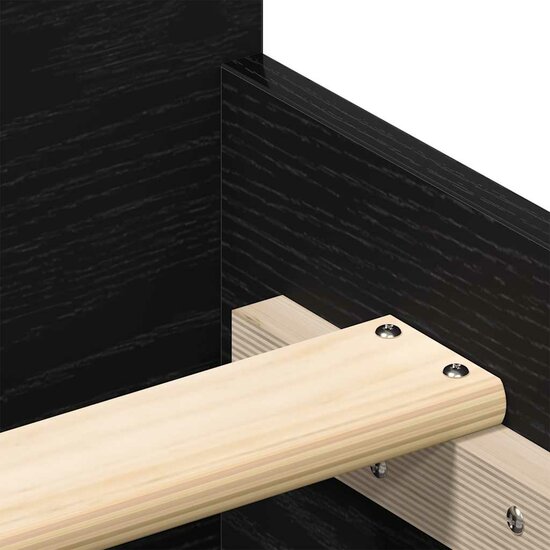 Bedframe zonder matras 150x200 cm bewerkt hout zwart eikenkleur