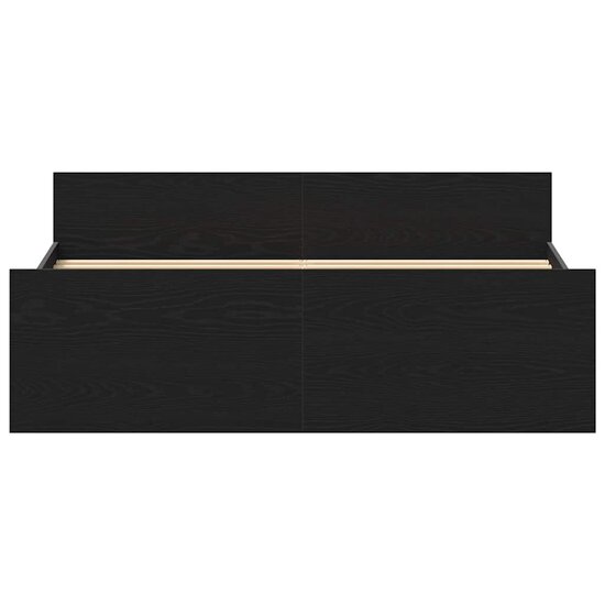 Bedframe Zonder Matras Bewerkt Hout Kleur Zwart Eiken 120 x 200 cm